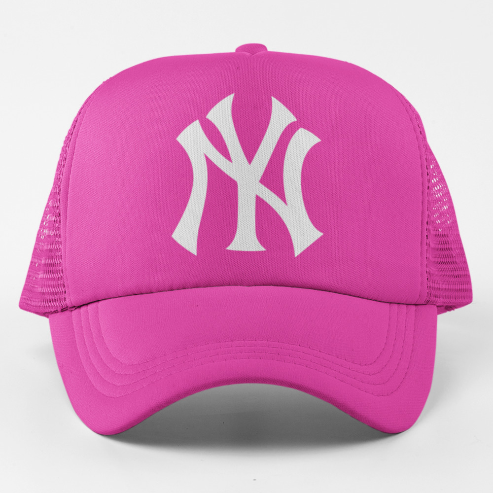 NEW York Yankees NY Foam Trucker Snapback Hat HOT PINK